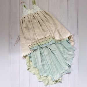 Pleiades Designs Sage Ombré Chiffon Dress